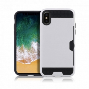 Hülle Für iPhone X / XS Starrer Kartenhalter