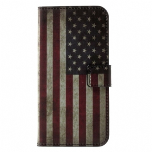 Lederhüllen Für iPhone X / XS Usa-flagge