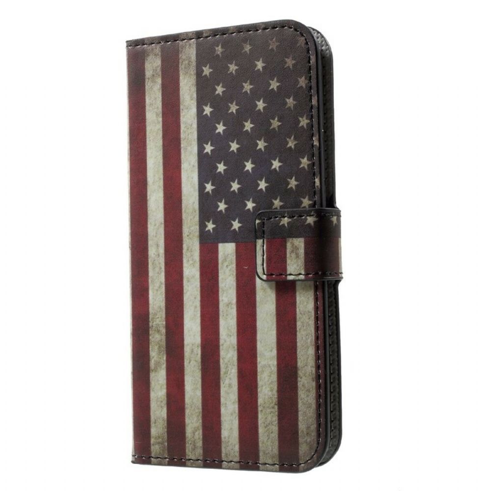 Lederhüllen Für iPhone X / XS Usa-flagge