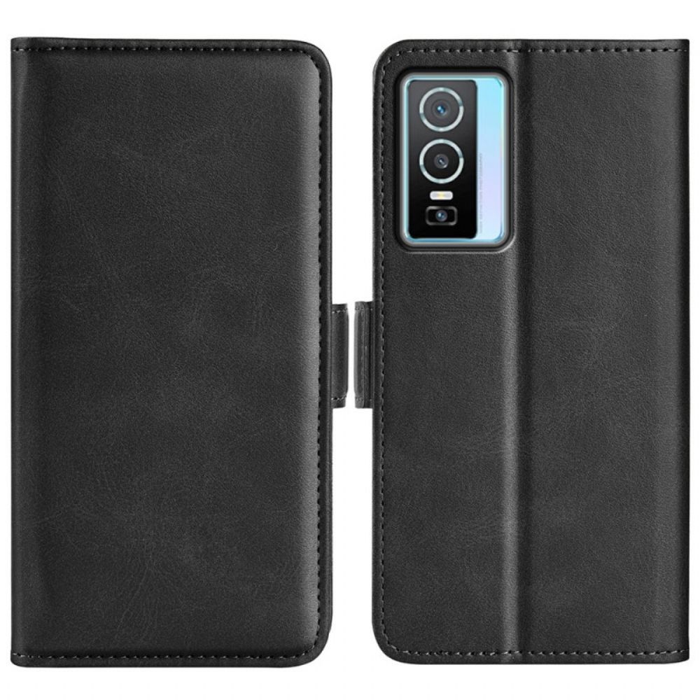 Flip Case Für Vivo Y76 5G Flip Case Plus Doppelklappe