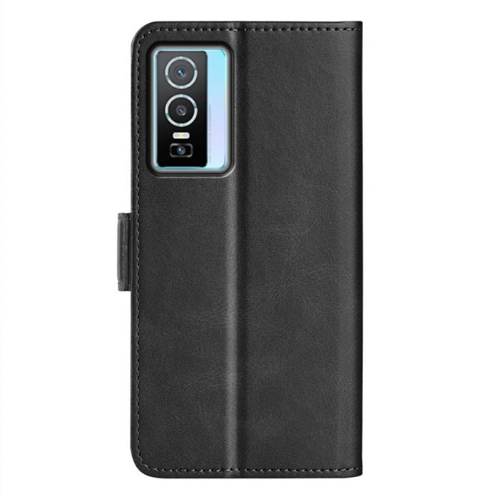 Flip Case Für Vivo Y76 5G Flip Case Plus Doppelklappe