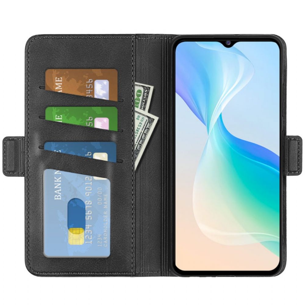 Flip Case Für Vivo Y76 5G Flip Case Plus Doppelklappe