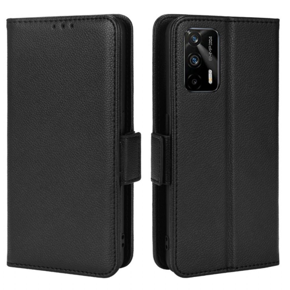 Lederhüllen Für Realme GT 5G Flip Case Doppelte Klappe Litschi Neue Farben