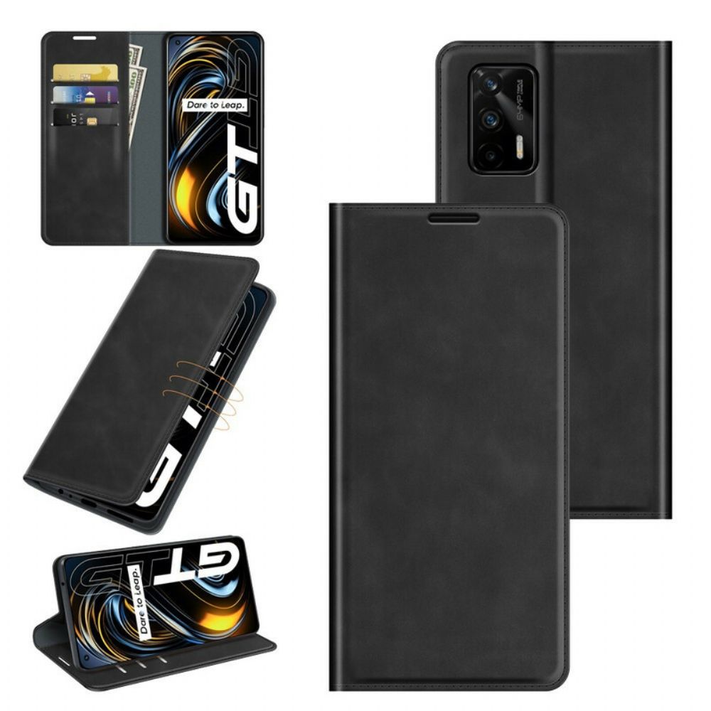 Schutzhülle Für Realme GT 5G Flip Case Style Ledernähte