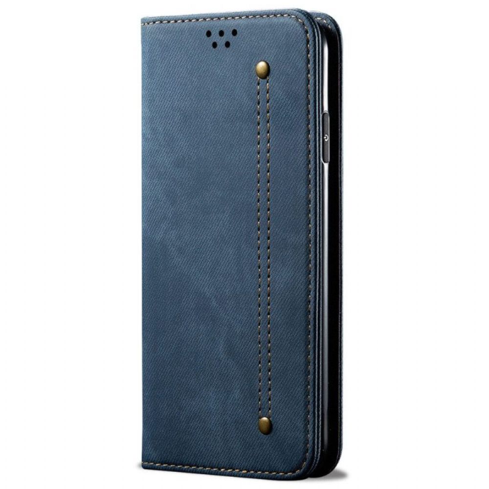 Schutzhülle Für Vivo Y22s Flip Case Denim-stoff