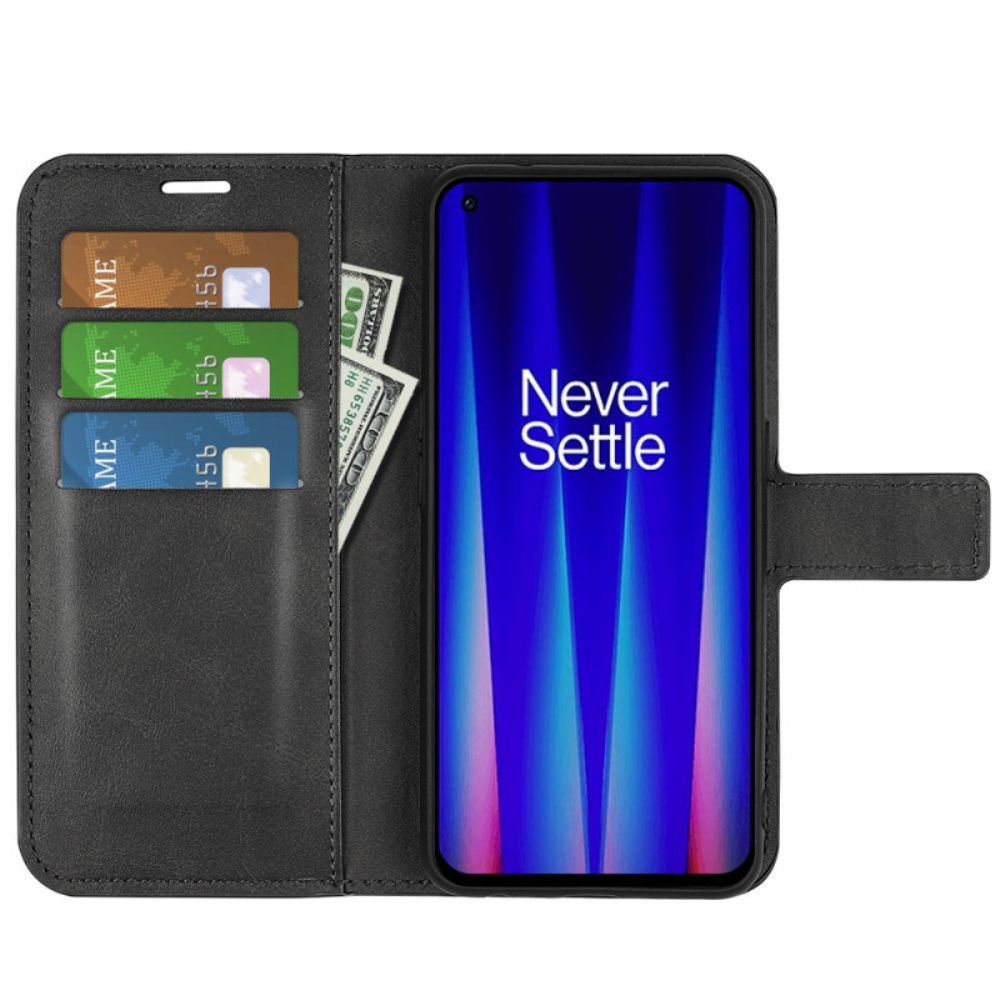 Flip Case Für OnePlus Nord CE 2 5G Gegerbtes Kunstleder