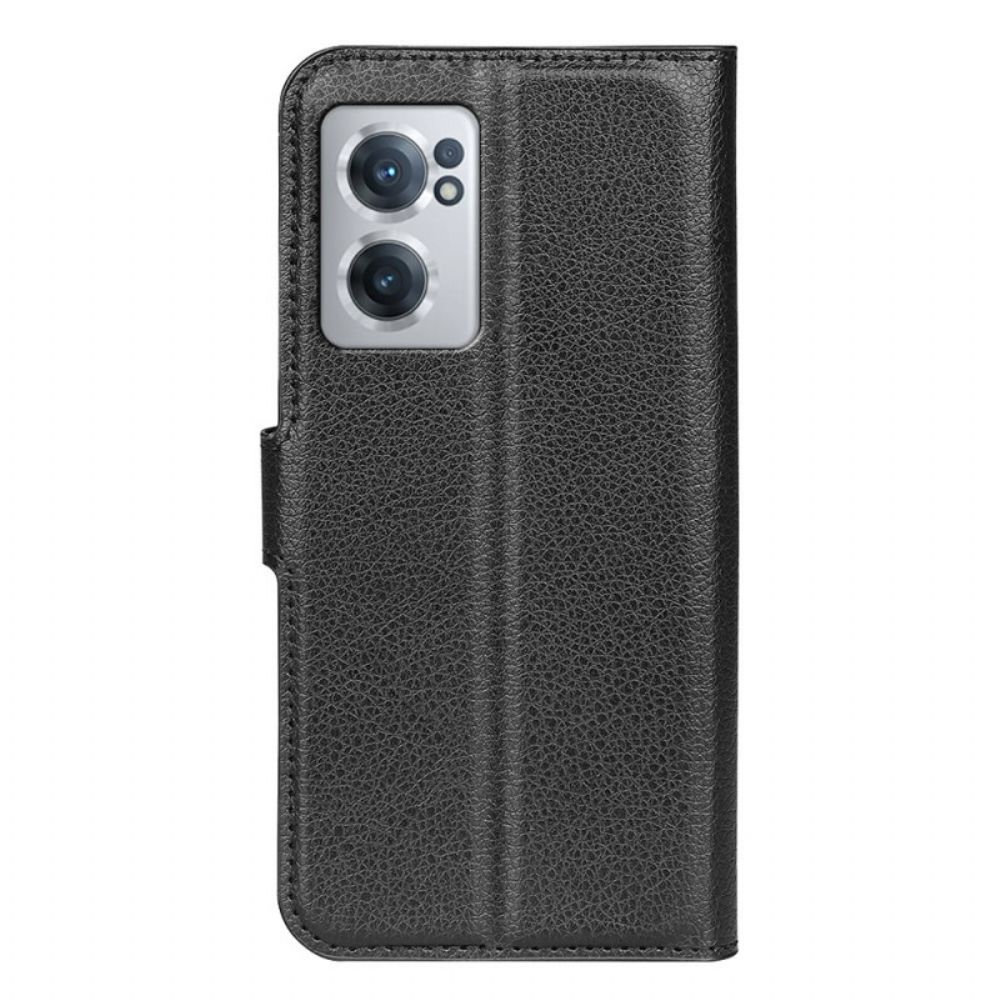 Flip Case Für OnePlus Nord CE 2 5G Kunstleder Litschi