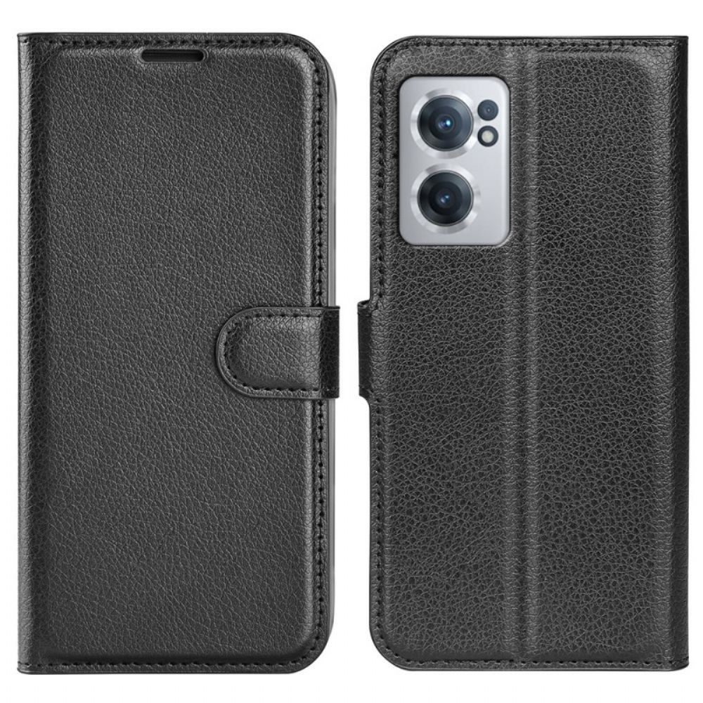 Flip Case Für OnePlus Nord CE 2 5G Kunstleder Litschi