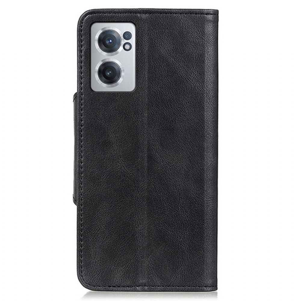 Flip Case Für OnePlus Nord CE 2 5G Kunstleder Mit Knopf