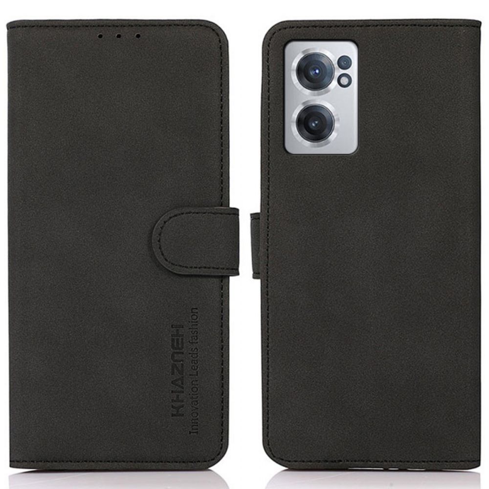 Flip Case Für OnePlus Nord CE 2 5G Texturiertes Kunstleder Kazneh