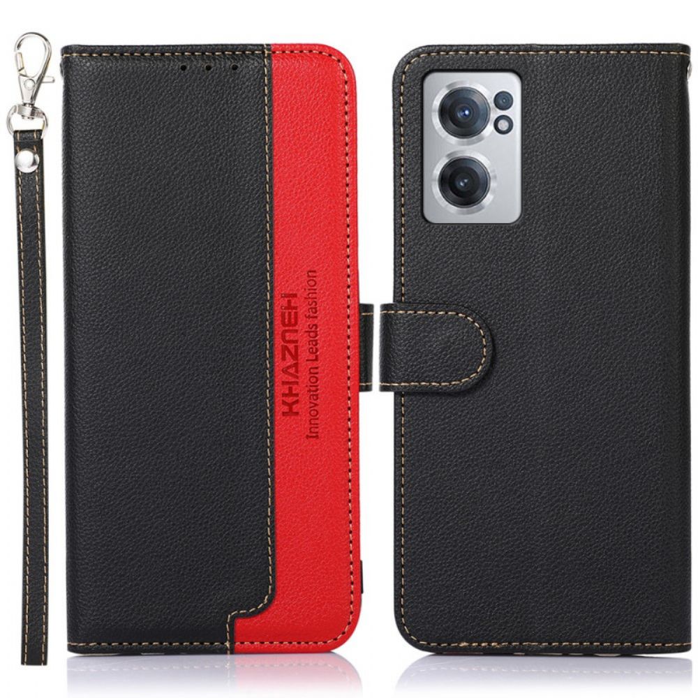 Flip Case Für OnePlus Nord CE 2 5G Zweifarbige Kazneh