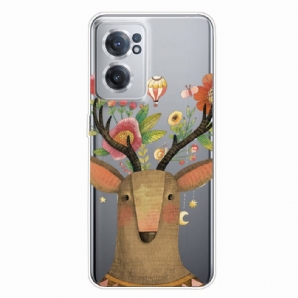 Handyhülle Für OnePlus Nord CE 2 5G Hirsch In Blumen