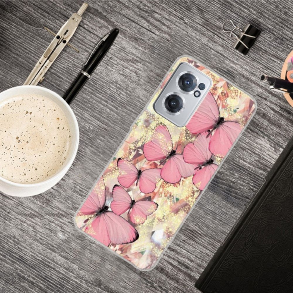 Hülle Für OnePlus Nord CE 2 5G Schmetterlingsrosen