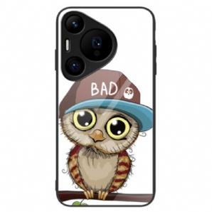 Hülle Für Huawei Pura 70 Pro Bad Owl Gehärtetes Glas