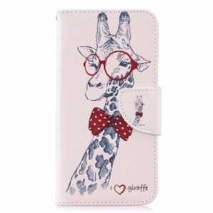 Flip Case Für Samsung Galaxy S10e Nerdige Giraffe