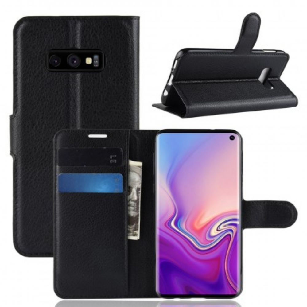 Flip Case Für Samsung Galaxy S10e Retro Kunstleder