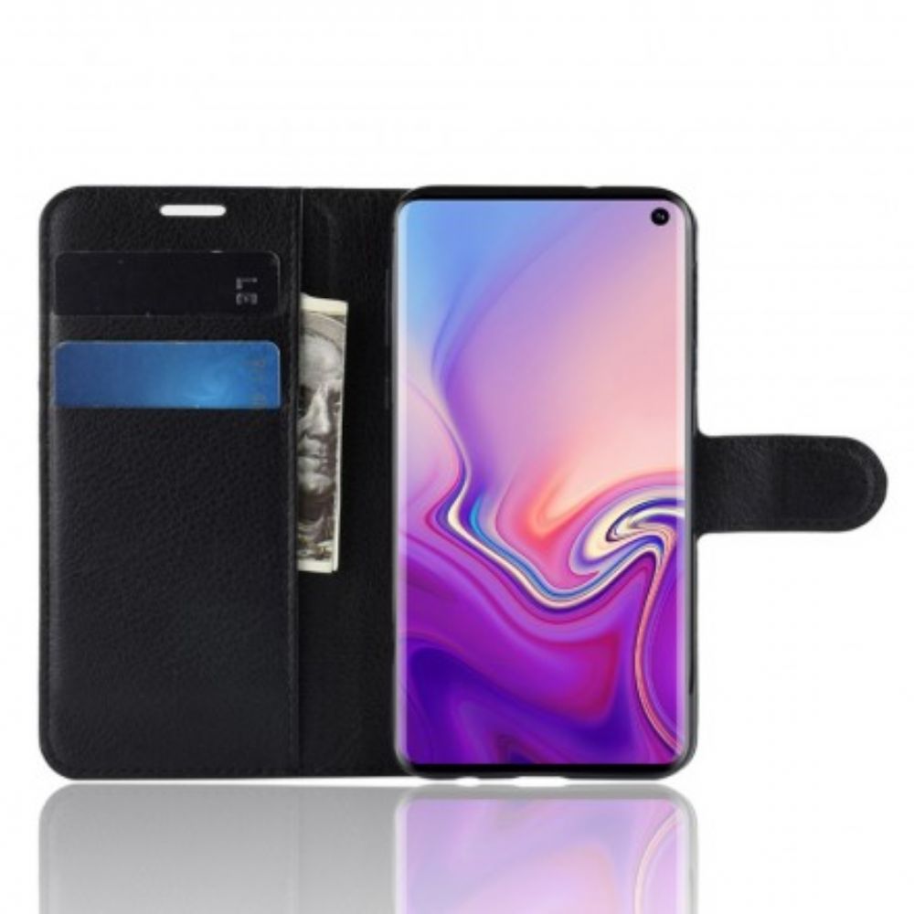 Flip Case Für Samsung Galaxy S10e Retro Kunstleder