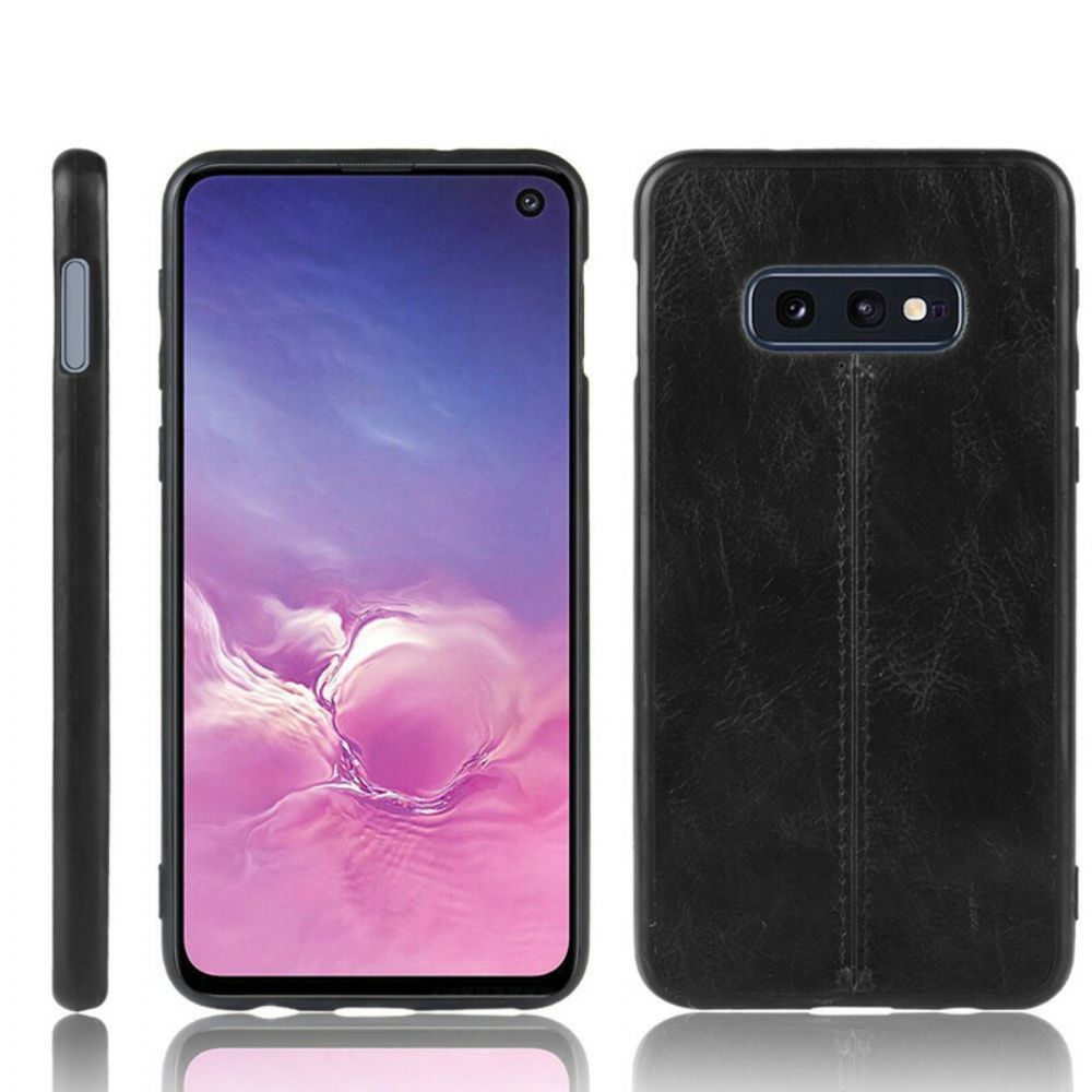 Handyhülle Für Samsung Galaxy S10e Nähte Lederoptik