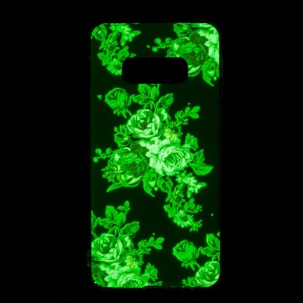 Hülle Für Samsung Galaxy S10e Fluoreszierende Freiheitsblumen