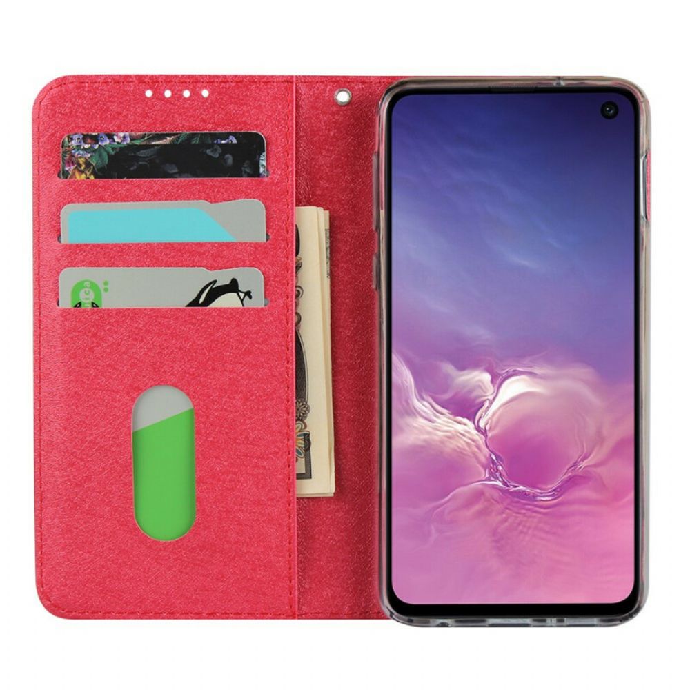 Schutzhülle Für Samsung Galaxy S10e Flip Case Weicher Lederstil Mit Riemen