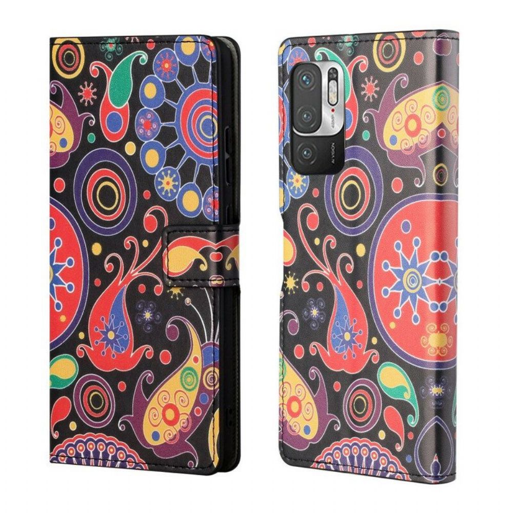 Flip Case Für Poco M3 Pro 5G Galaxy-design