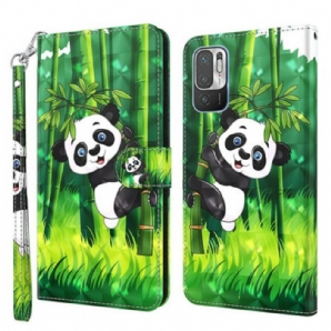 Flip Case Für Poco M3 Pro 5G Panda Und Bambus