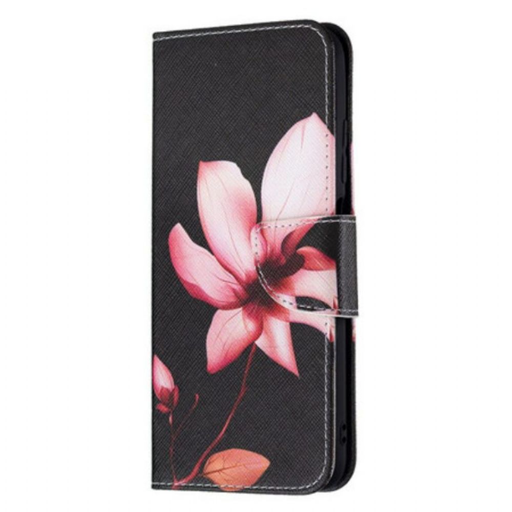 Flip Case Für Poco M3 Pro 5G Pinke Blume