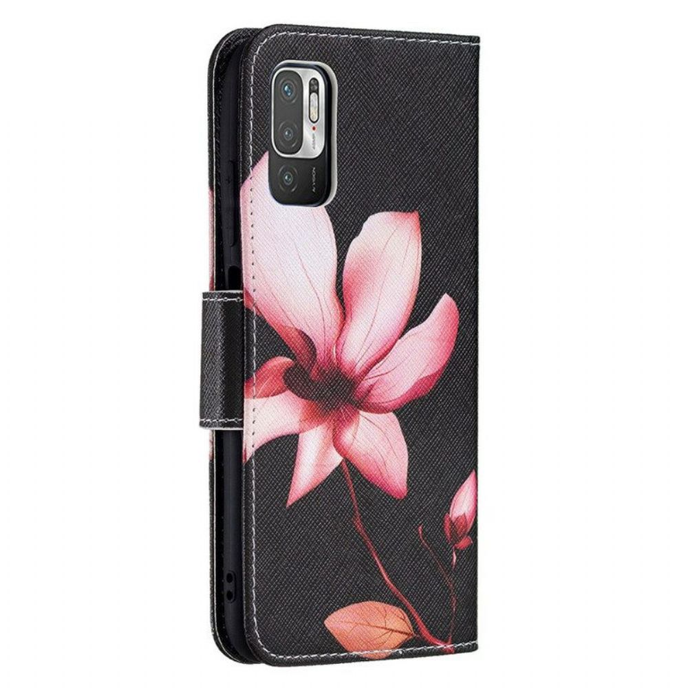 Flip Case Für Poco M3 Pro 5G Pinke Blume