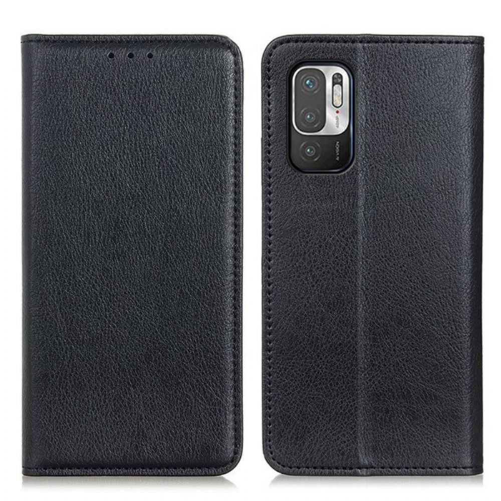 Schutzhülle Für Poco M3 Pro 5G Flip Case Litschi-spaltleder-textur