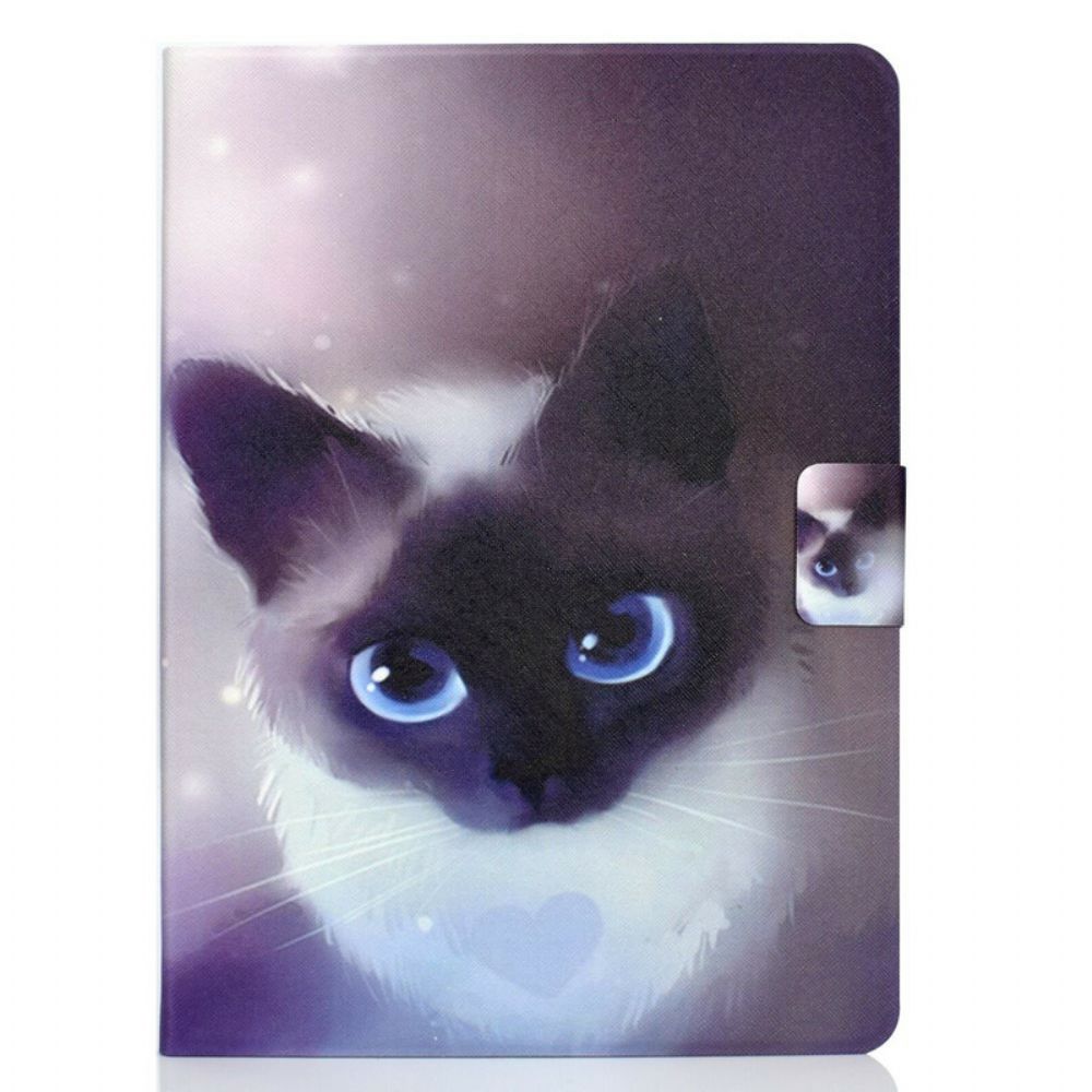 Flip Case Für iPad Air (2024) Blauäugige Katze