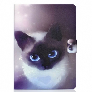 Flip Case Für iPad Air (2024) Blauäugige Katze