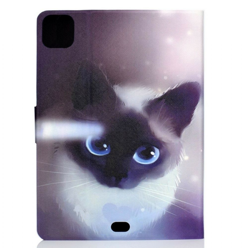 Flip Case Für iPad Air (2024) Blauäugige Katze