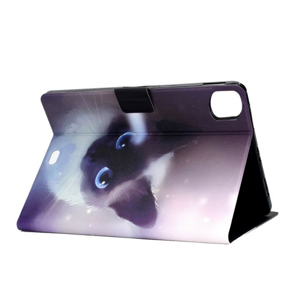 Flip Case Für iPad Air (2024) Blauäugige Katze