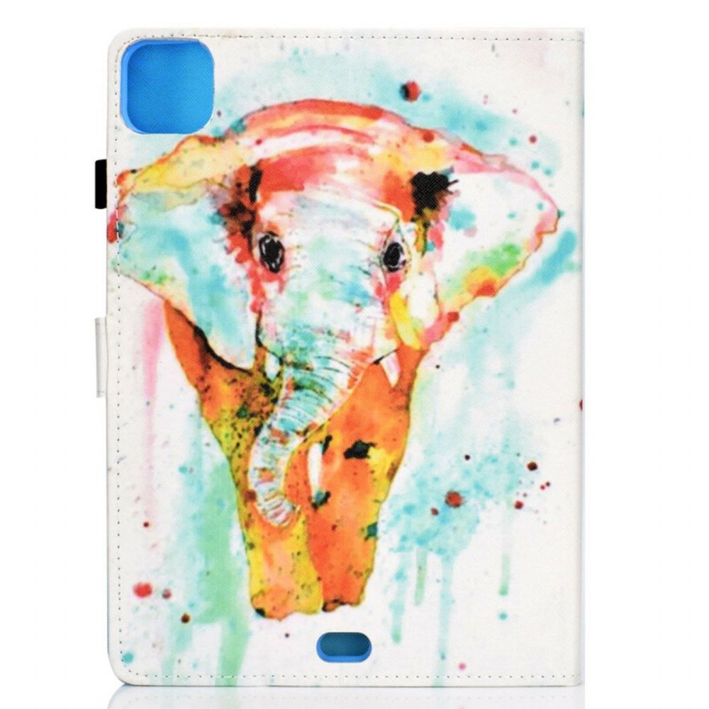 Lederhüllen Für iPad Air (2024) Aquarell Elefant