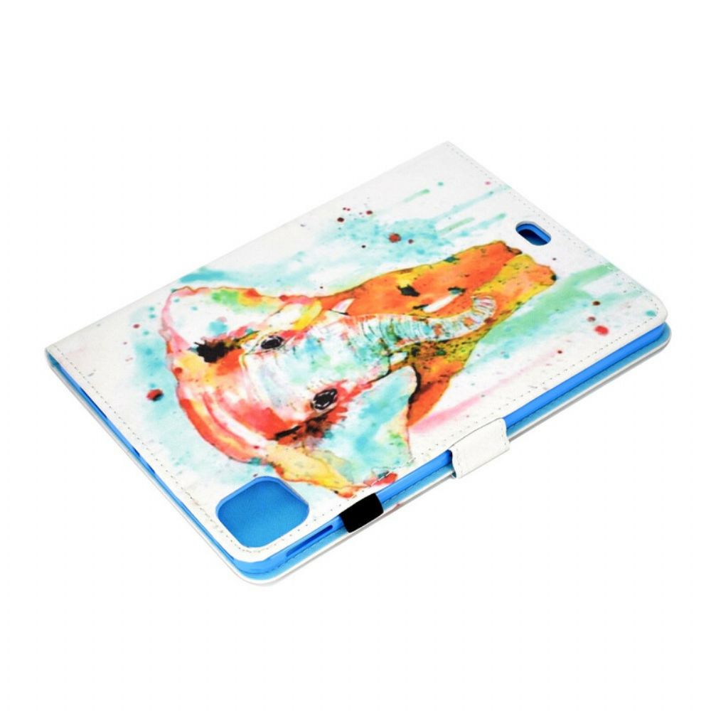 Lederhüllen Für iPad Air (2024) Aquarell Elefant