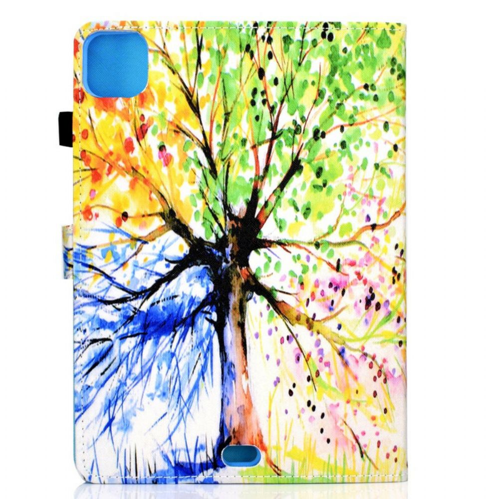 Lederhüllen Für iPad Air (2024) Aquarellbaum