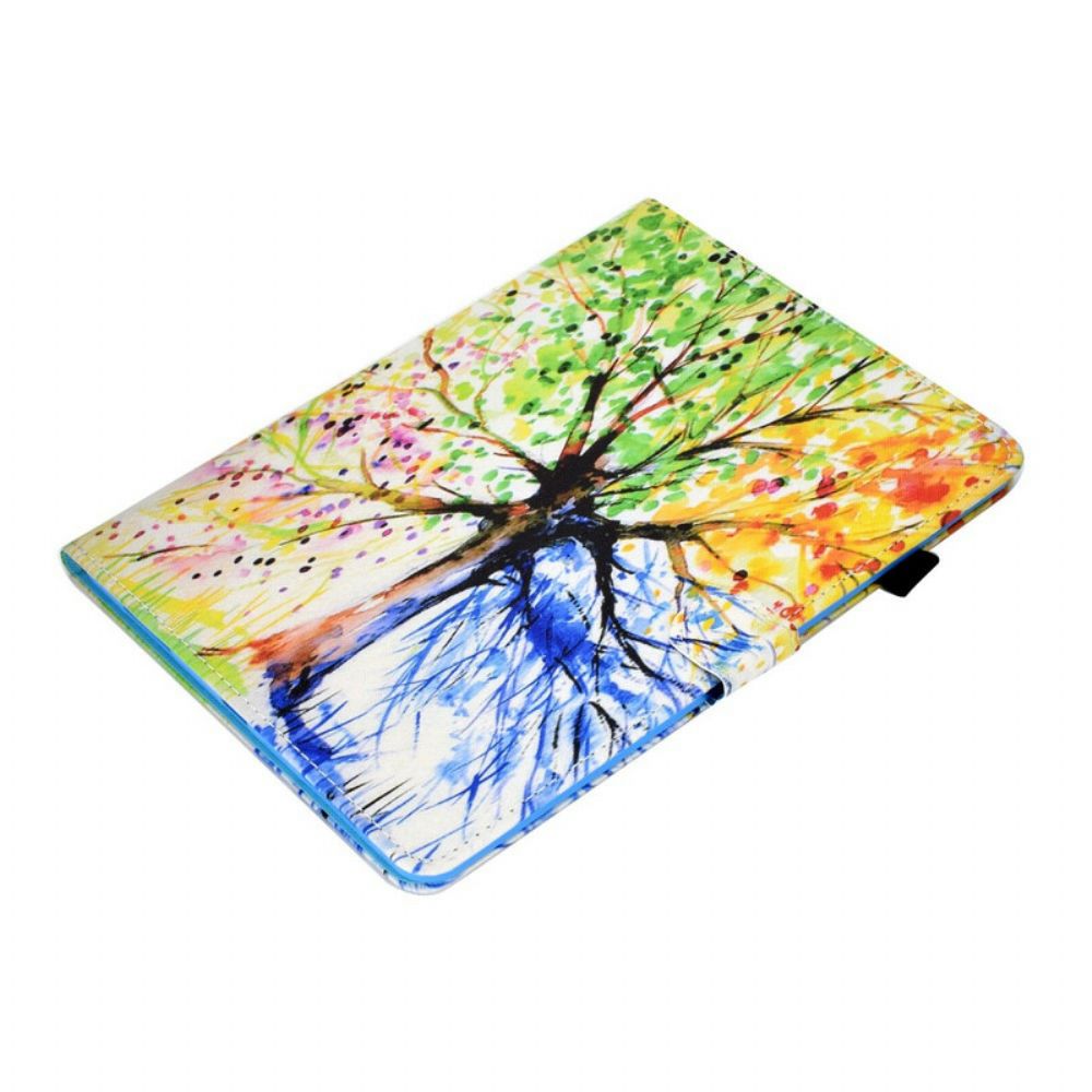 Lederhüllen Für iPad Air (2024) Aquarellbaum