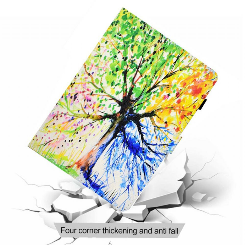 Lederhüllen Für iPad Air (2024) Aquarellbaum