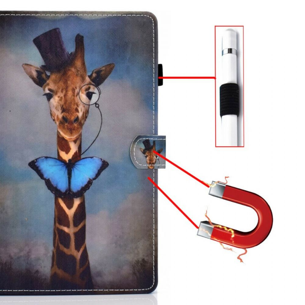 Lederhüllen Für iPad Air (2024) Schicke Giraffe