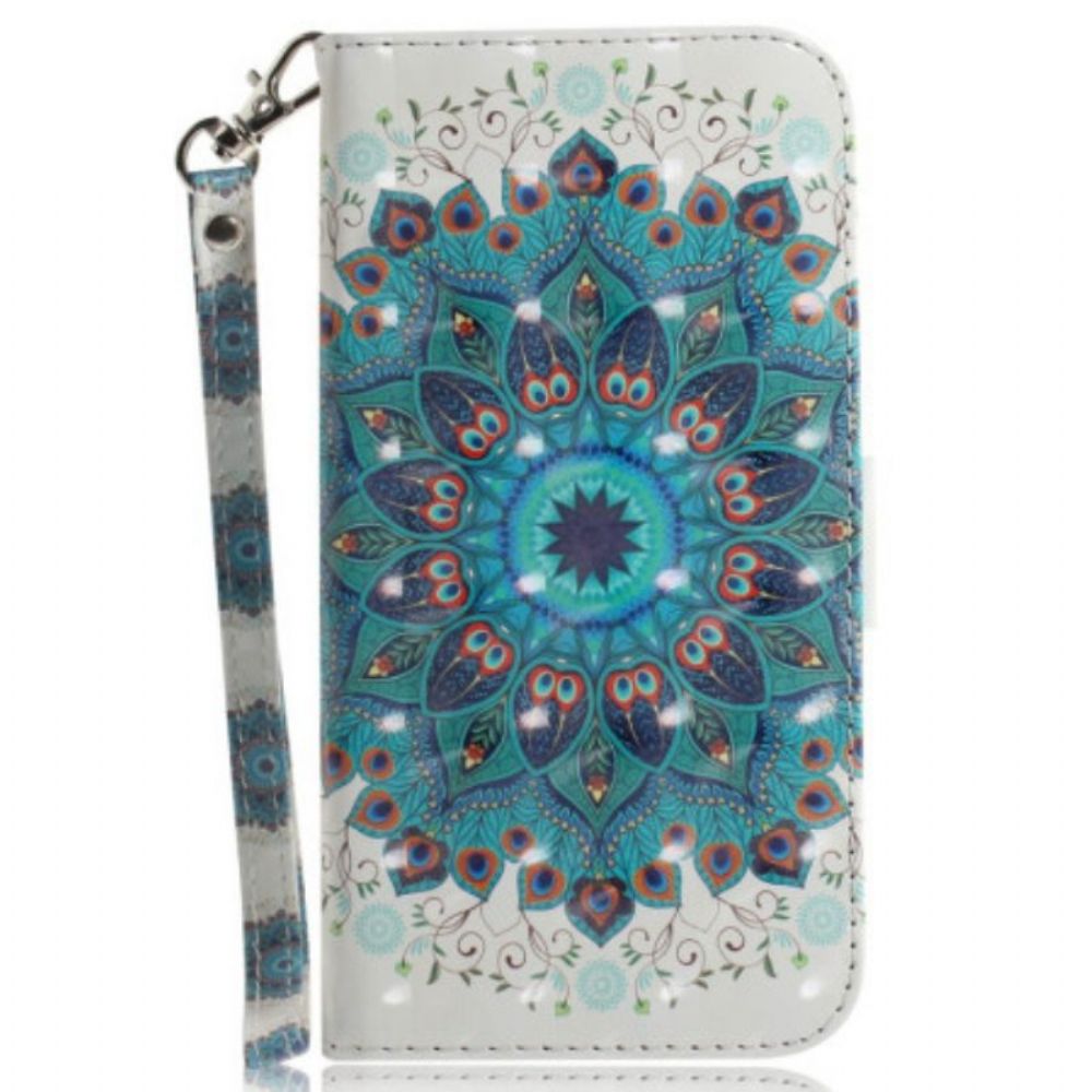 Flip Case Für Samsung Galaxy A14 / A14 5G Mit Kordel Riemchen-mandala