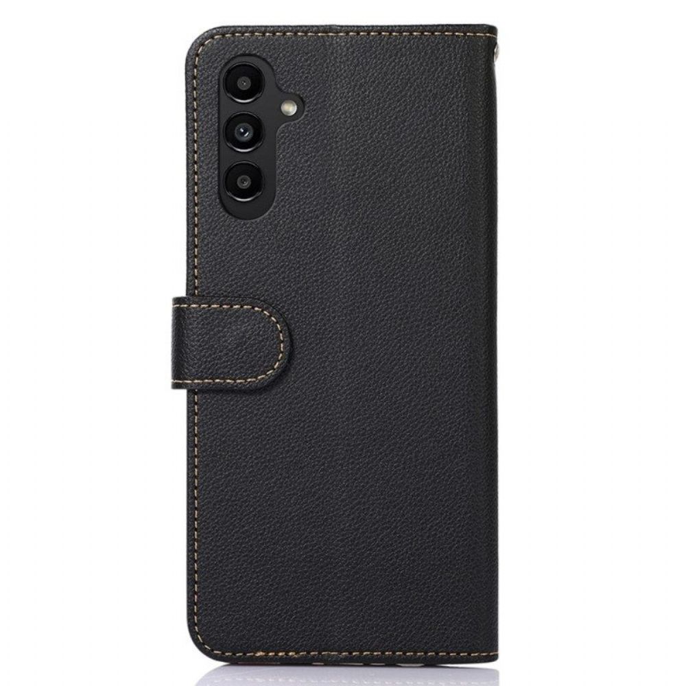 Flip Case Für Samsung Galaxy A14 / A14 5G Rfid-khazneh Im Litschi-stil