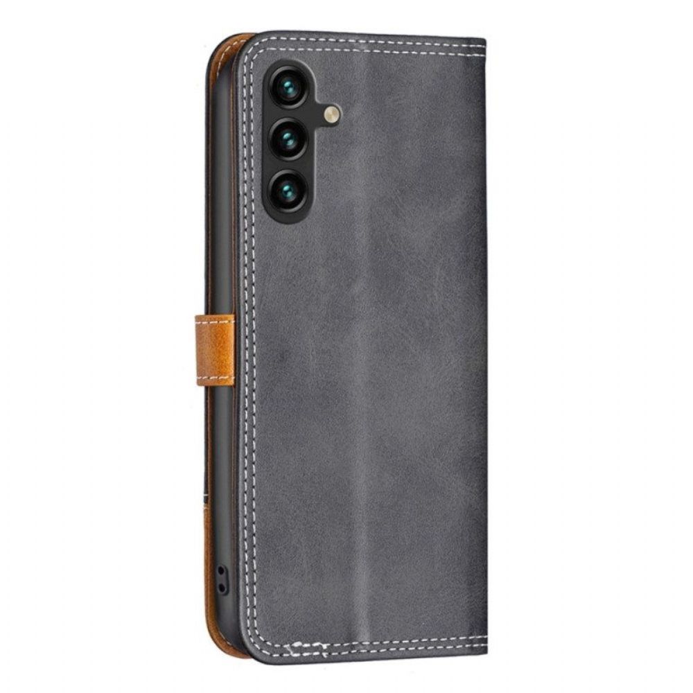 Flip Case Für Samsung Galaxy A14 / A14 5G Vintage Binfen Farbe