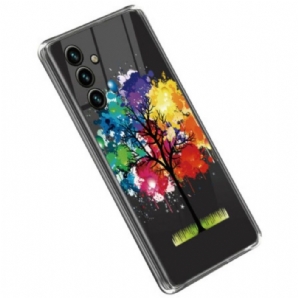 Handyhülle Für Samsung Galaxy A14 / A14 5G Nahtloser Aquarellbaum