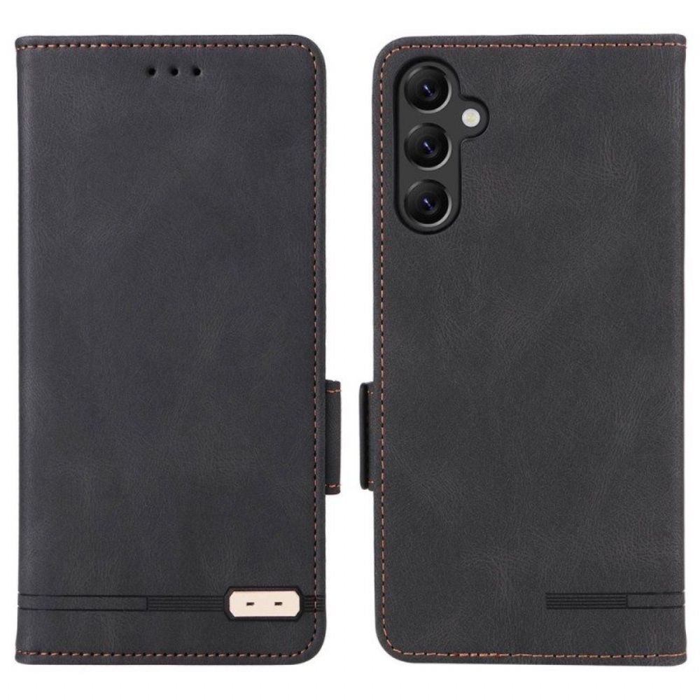 Schutzhülle Für Samsung Galaxy A14 / A14 5G Flip Case Lederstruktur