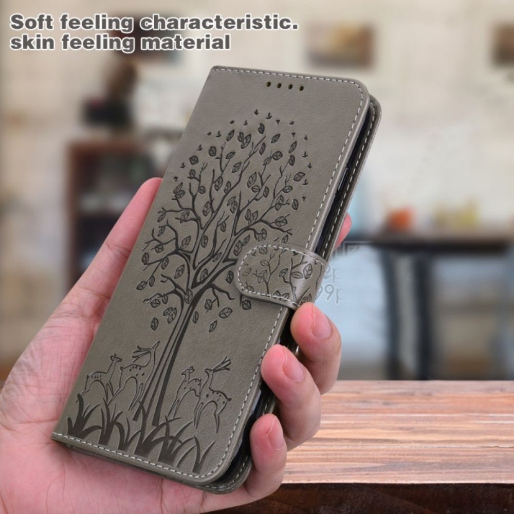 Flip Case Für Xiaomi Redmi Note 11 Pro 4G / 5G Baum Und Hirsch