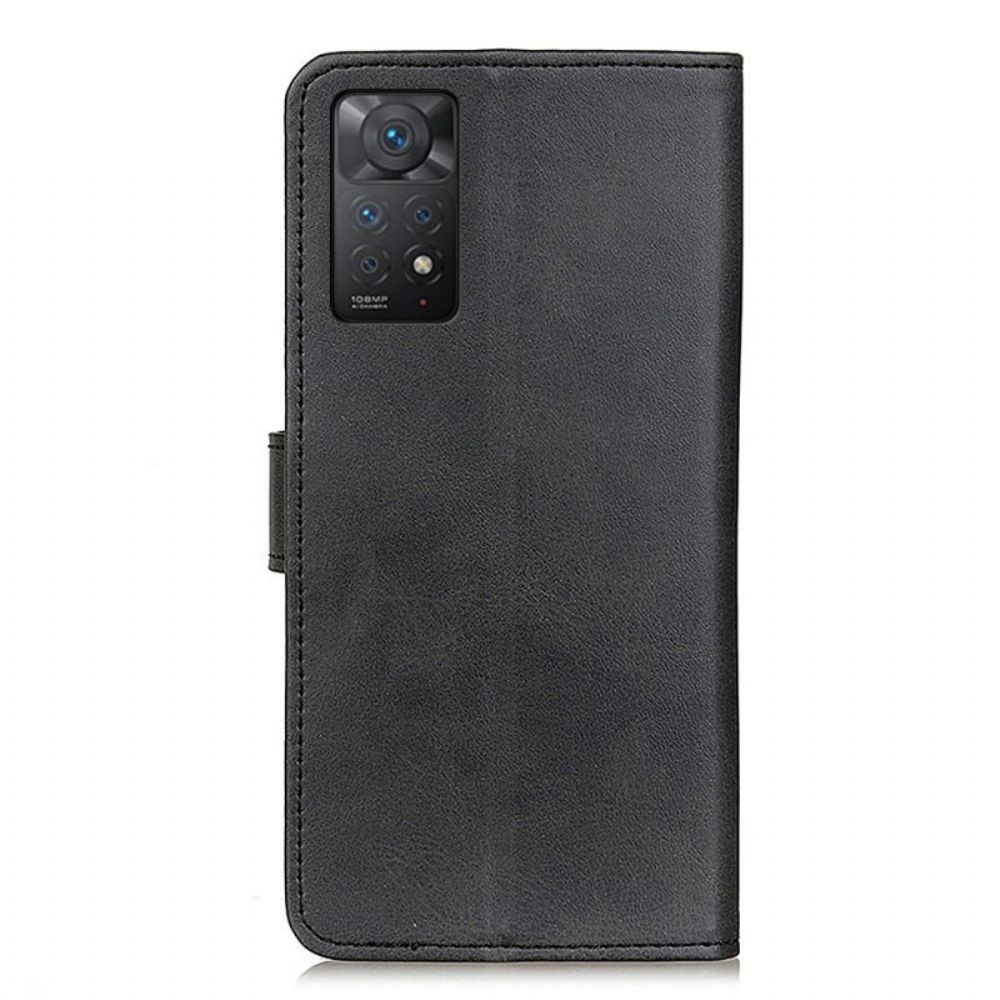 Flip Case Für Xiaomi Redmi Note 11 Pro 4G / 5G Retro-mattleder-effekt