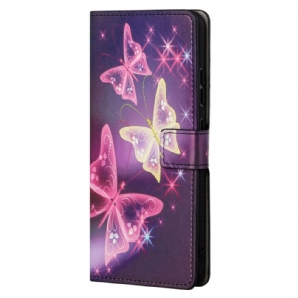 Flip Case Für Xiaomi Redmi Note 11 Pro 4G / 5G Schmetterlinge Und Blumen