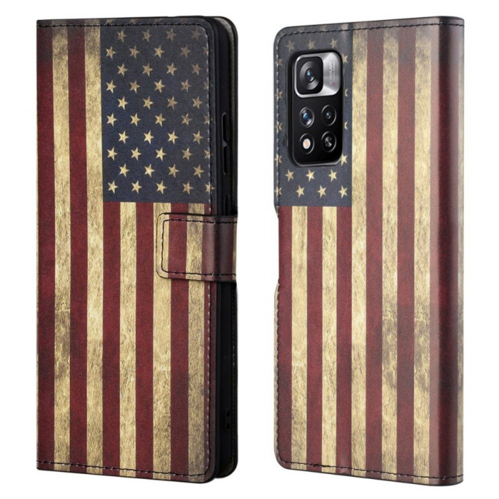 Flip Case Für Xiaomi Redmi Note 11 Pro 4G / 5G Usa-flagge