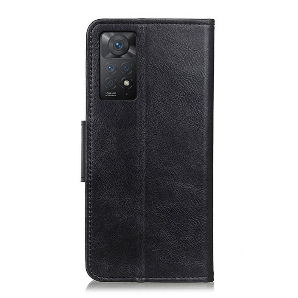 Flip Case Für Xiaomi Redmi Note 11 Pro 4G / 5G Wechselverschluss In Lederoptik