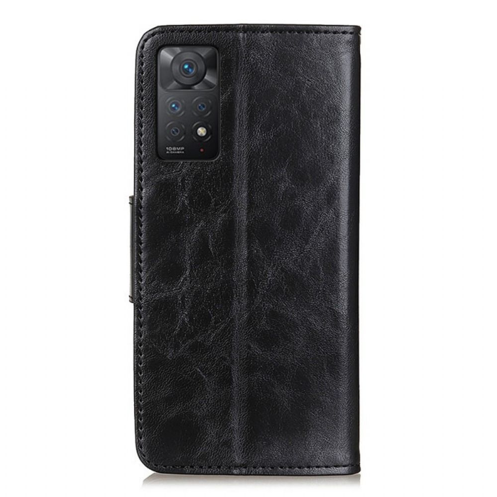 Flip Case Für Xiaomi Redmi Note 11 Pro 4G / 5G Wendeverschluss Aus Spaltleder